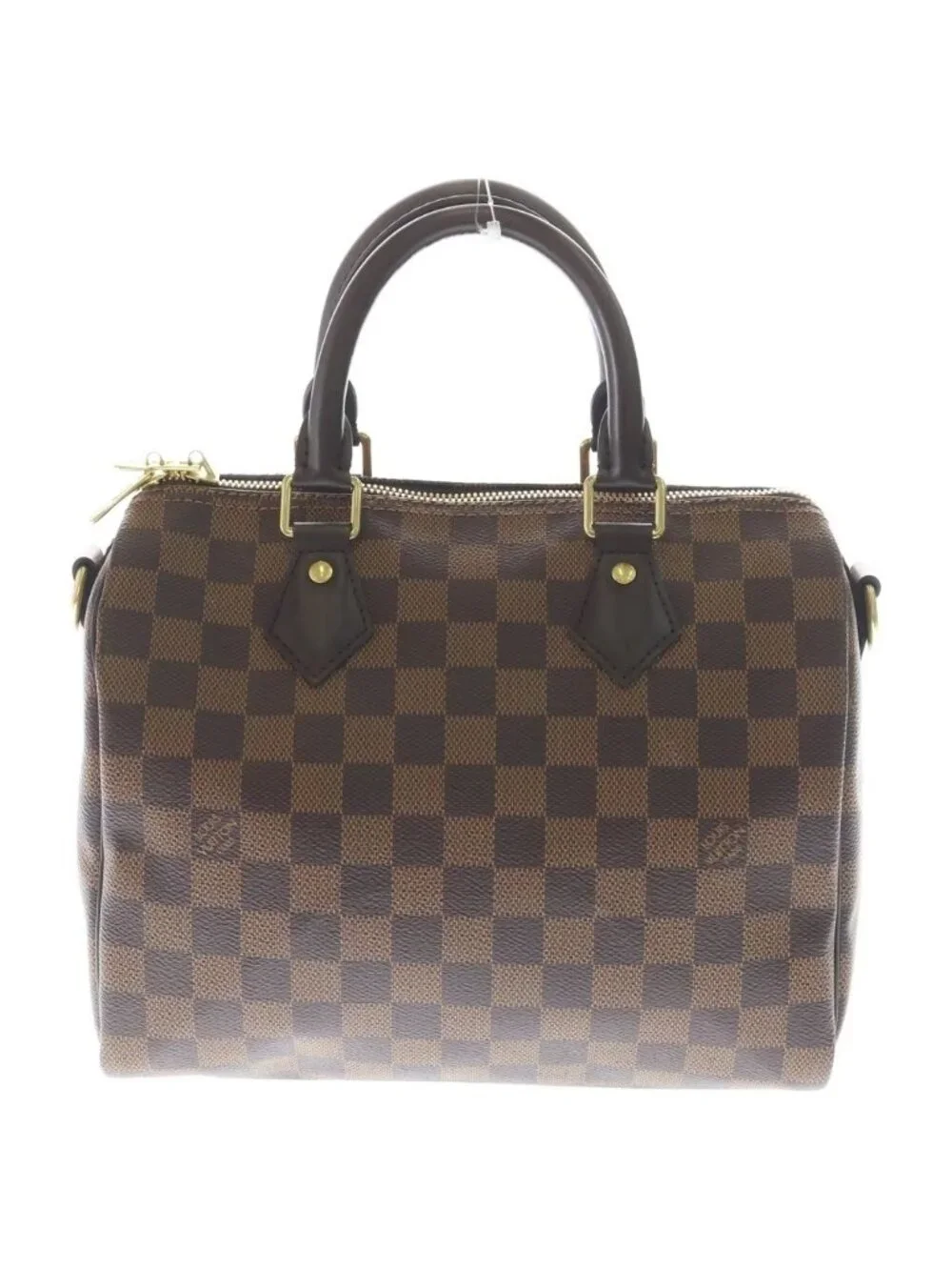 Louis Vuitton Damier Speedy Bandouliere 25 Leather 2-Way Shoulder Bag Brown